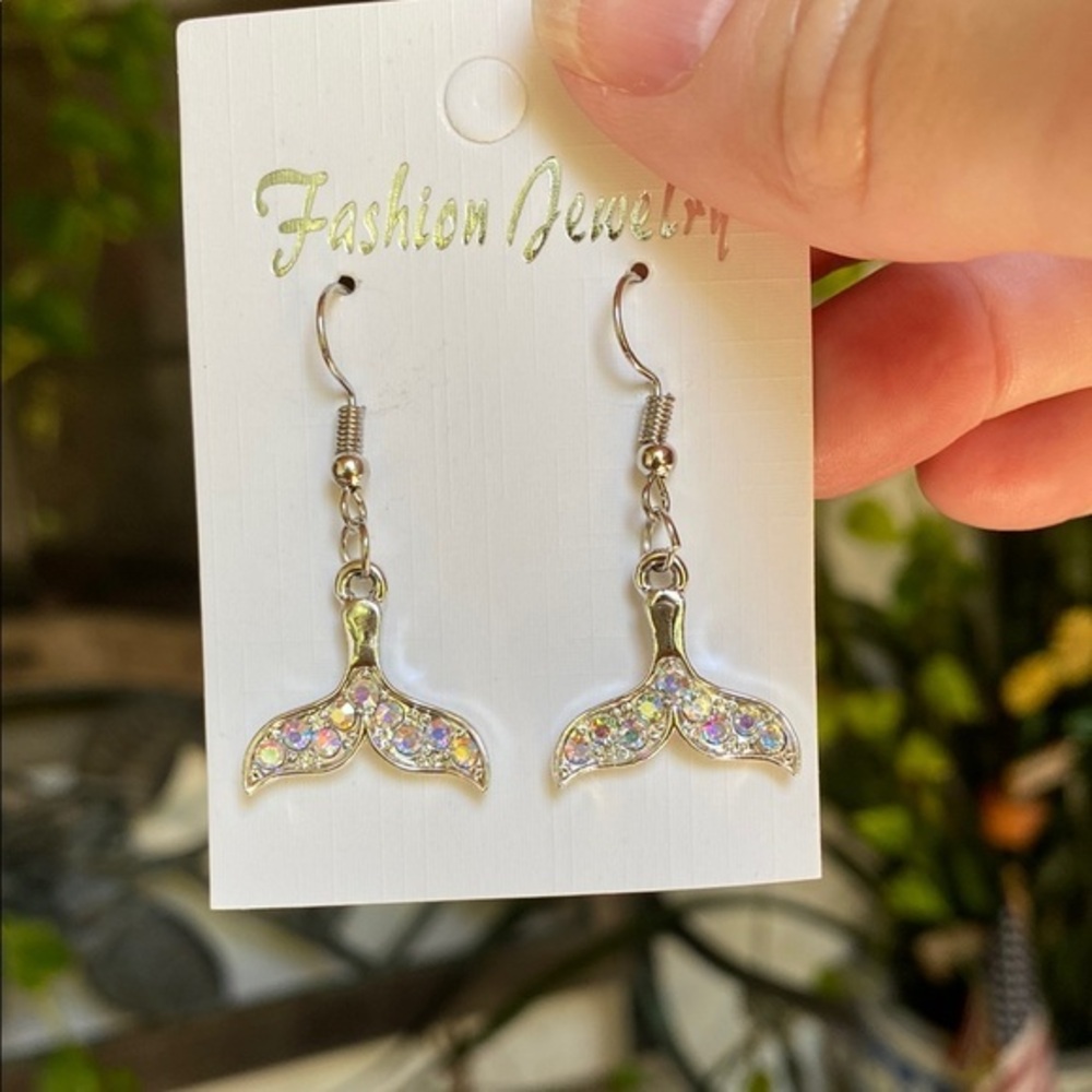 Fashion Jewelry Silver Mermaid Tail Earrings